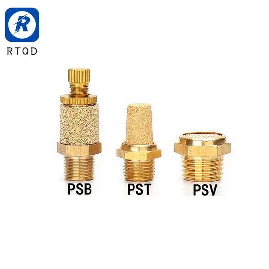 Pneumatic Compressor Muffler Brass Plastic Iron Long/Short Type Silencer Reduce Noise